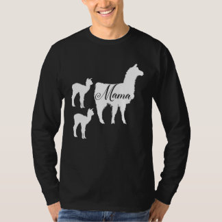 Mama Llama Silhouette Niedliche Mama Alpaca Llamas T-Shirt