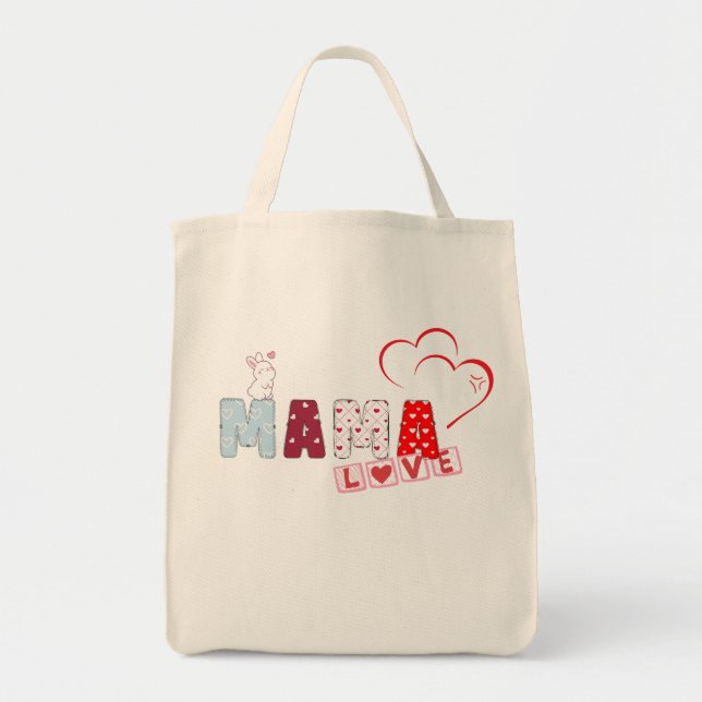 Mama Love Bunny Sac fourre-tout - Cute Patchwork H (Devant)