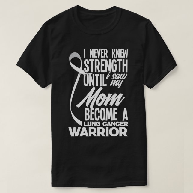 Mama Lungenkrebs Kriegerin Sohn Tochter von Lungen T-Shirt (Design vorne)