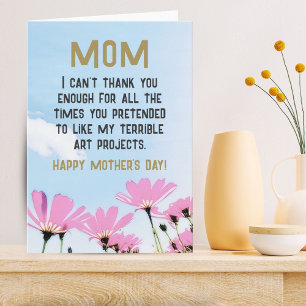 Mama Lustiger Spruch Blumen  Floral Muttertag Karte
