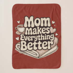 Mama Macht Alles Besser Cozy Typografie Sherpadecke