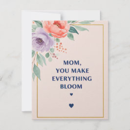 Mama macht alles blühen mitteilungskarte