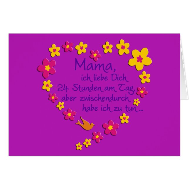 Mama / magenta BG (Vorderseite (Horizontal))