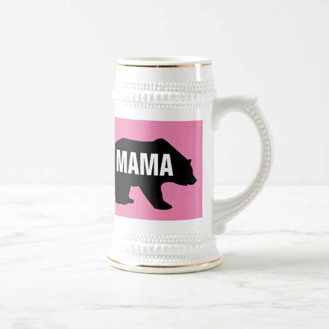 MAMA MAMA BEAR GRIZZLY BIENSTEIN BIERGLAS (Rechts)