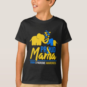 Mama Mama Down Syndrome Awareness Day Niedlich Ele T-Shirt