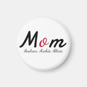 Mama-Mama-Kinder-Namen personalisieren Sitte Magnet