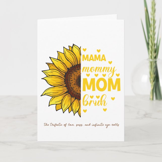 Mama, Mama, Mama BRUH Muttertagskarte Dankeskarte (Vorderseite)