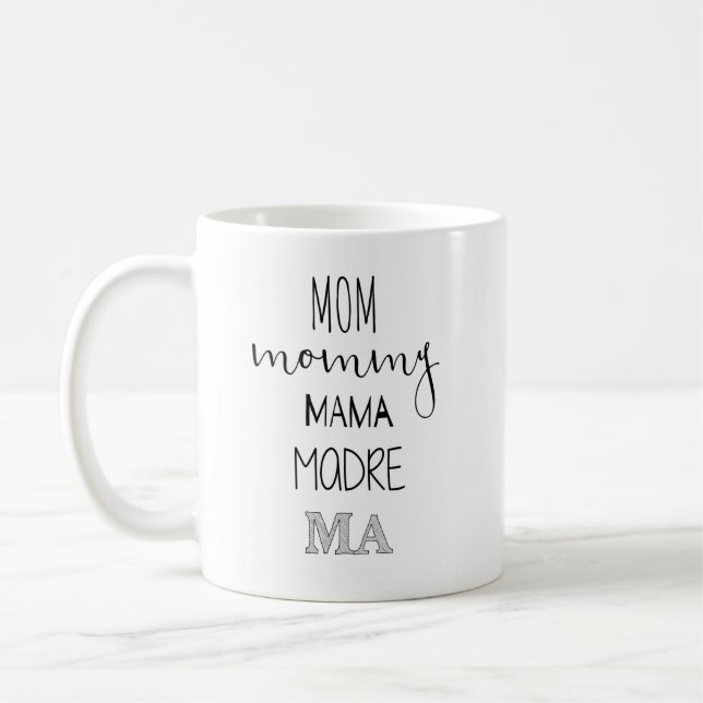 Mama-Mama-Mutter Madre Ma Mug Kaffeetasse (Links)