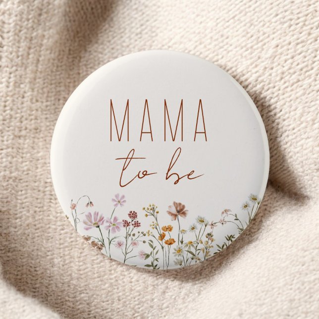 Mama Mama zu Wildblume Kinderdusche Button (Von Creator hochgeladen)