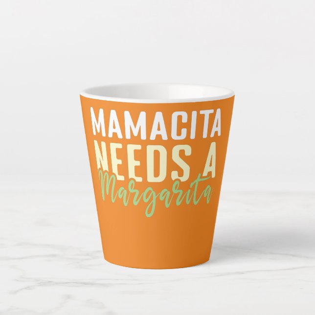 Mama Margarita Lover Mexikanisches Mexiko Happy Ci Milchtasse (Vorderseite)