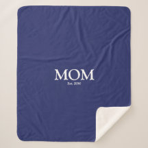 Mama Marineblau Weißer Brauch Testdatum minimalist
