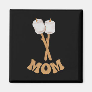 Mama Marshmallow glücklicher Camper 1. Geburtstag Magnet