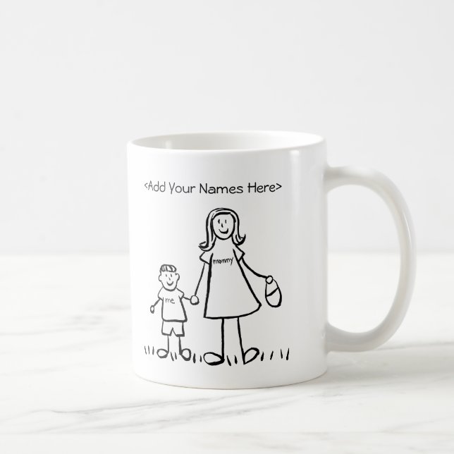 Mama & Me - Mother & Little Boy Custom Tasse (Rechts)