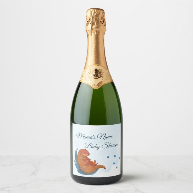 Mama & Me Otter Baby Dusche Champagner (Vorderseite)