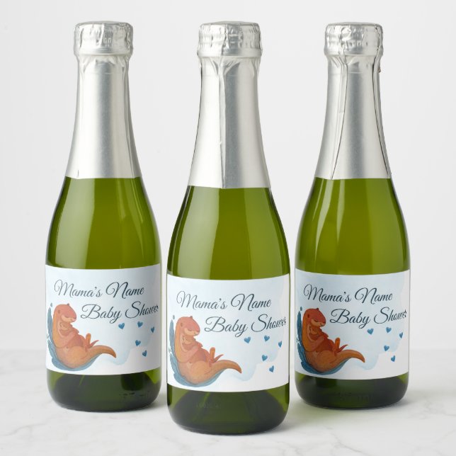 Mama & Me Otter Baby Dusche Mini Champagne (Flaschen)