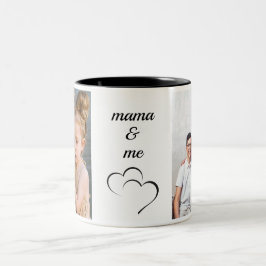 Mama & Me Stilvolles Minimalistisch-Chic-Foto Zweifarbige Tasse