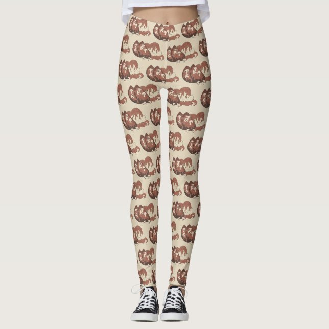 Mama Meatloaf Diner Food Gravy Mashed Kartoffeln Leggings (Vorderseite)