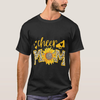 Mama Megaphone Niedlich Sonnenblumen Leopard Cheet T-Shirt