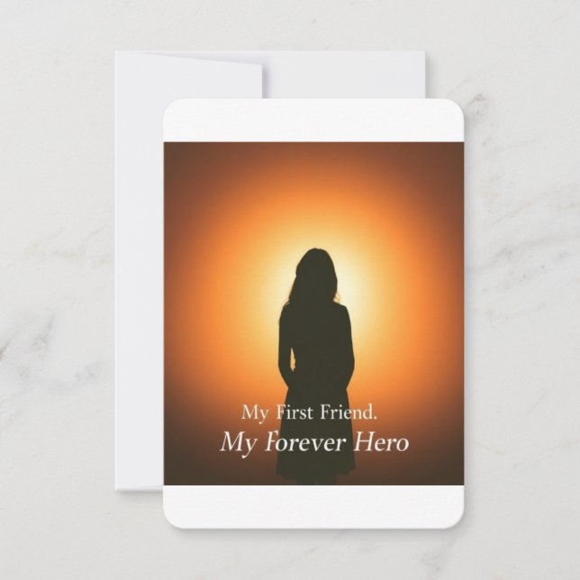 Mama: Mein erster Freund, mein ewiger Held | herzl Einladung (Vorderseite)