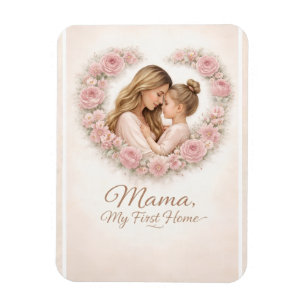 Mama — Mein erstes Zuhause Mutter-und-Tochter-Bl Magnet