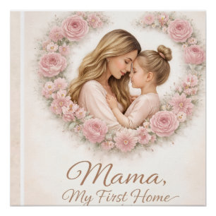 Mama — Mein erstes Zuhause Mutter-und-Tochter-Bl Poster