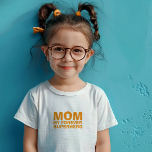 Mama mein Superheld für immer Orange Baby T-shirt