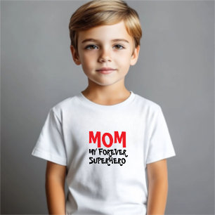 Mama mein Superheld für immer rot schwarz Baby T-shirt