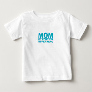Mama mein Superheld für immer Türkis Baby T-shirt
