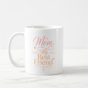 Mama, meine beste Freundin, elegante rosa-goldene Kaffeetasse