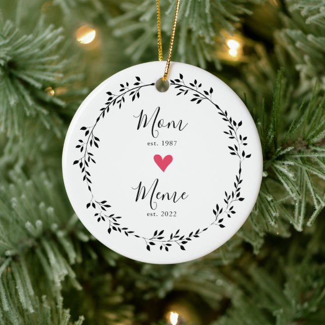 Mama | Meme Year Est. Keramik Ornament (Baum)