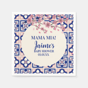 Mama Mia Baby Shower Kirschblüten Serviette