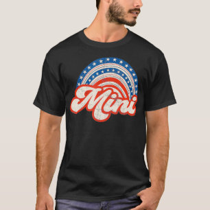 Mama Mini 4. Juli USA Flag Regenbogen Mama Daughte T-Shirt