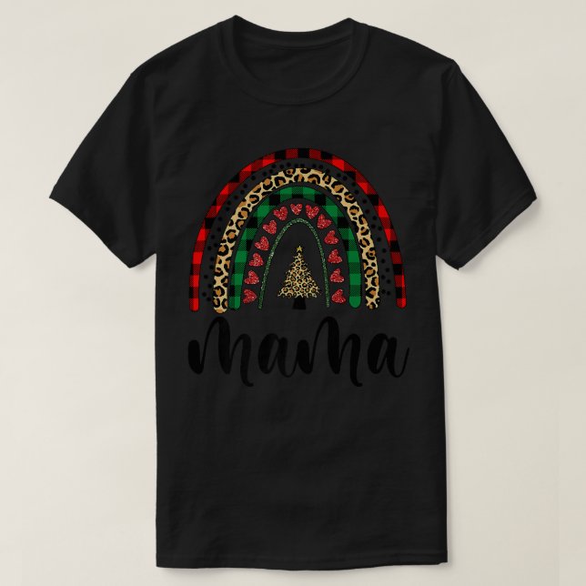 Mama Mini Boho Christmas Rainbow Mutter Tochter M T-Shirt (Design vorne)