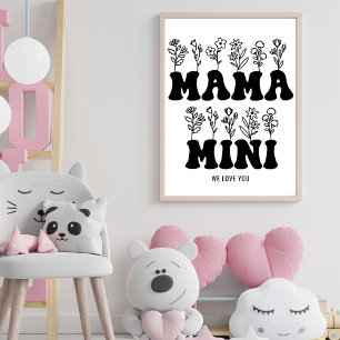 Mama Mini Wir Liebe Sie Custom Mütter Day Poster