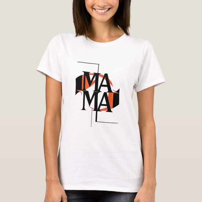 Mama Minimalistisch T-Shirt (Vorderseite)