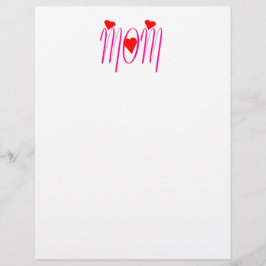 Mama mit Büropapier "Red Hearts"