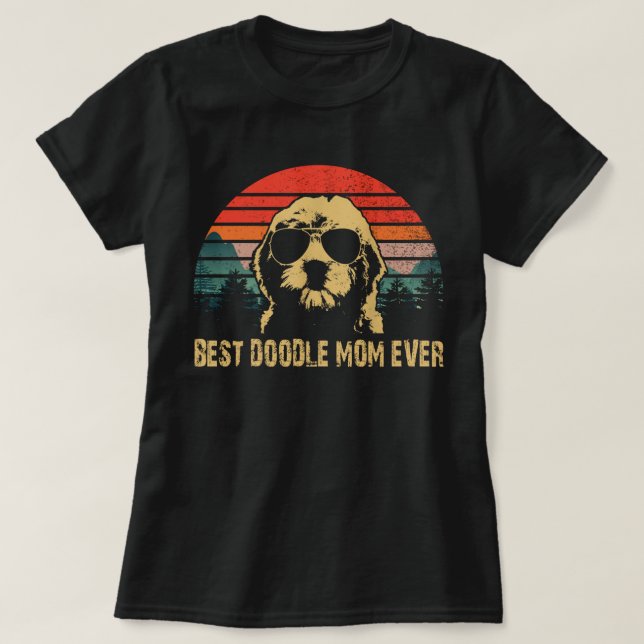 Mama mit der besten Doodle je T-Shirt (Design vorne)