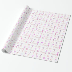 Mama mit Herzen Geschenkpapier