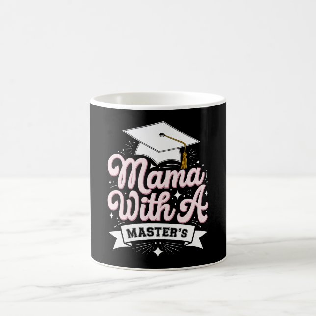 Mama mit Master-Abschluss-Abschluss-Mama Kaffeetasse (Mittel)