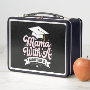 Mama mit Master-Abschluss Abschluss Mama Metall Brotdose