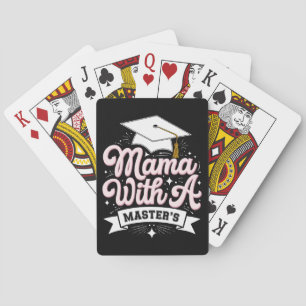 Mama mit Master-Abschluss Abschluss Mama Spielkarten