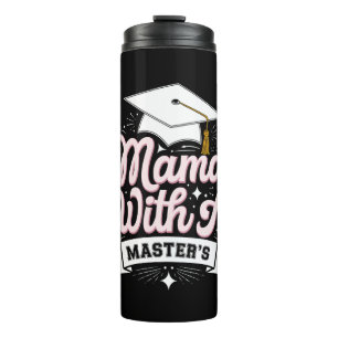 Mama mit Master-Abschluss Abschluss Mama Thermosbecher