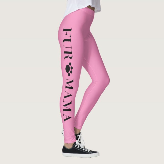 Mama mit paw rosa Leggings (Rechts)