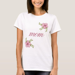 Mama mit rosafarbenen Blume T - Shirt für Frauen