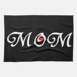 Mama mit rotem Herzen Küchentuch