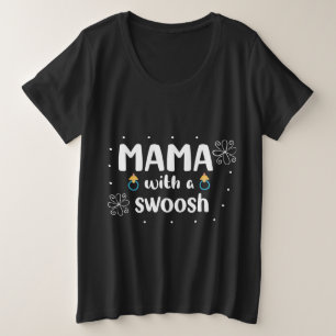 Mama mit Swoosh Große Größe T-Shirt