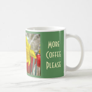 Mama mit zwei Kindern Mehr Kaffee Bitte Tasse Diät