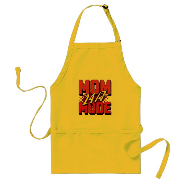 Mama Mode 24/7" Supermutterversion Schürze (Vorne)