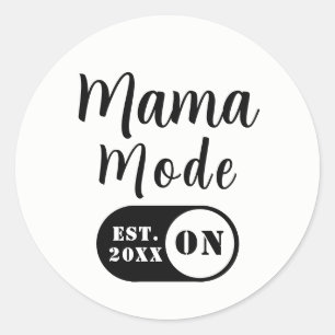 Mama Mode activé, Autocollant de maman personnalis