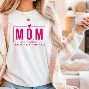 Mama Mode Funny Simple Modern Script Typografy T-Shirt